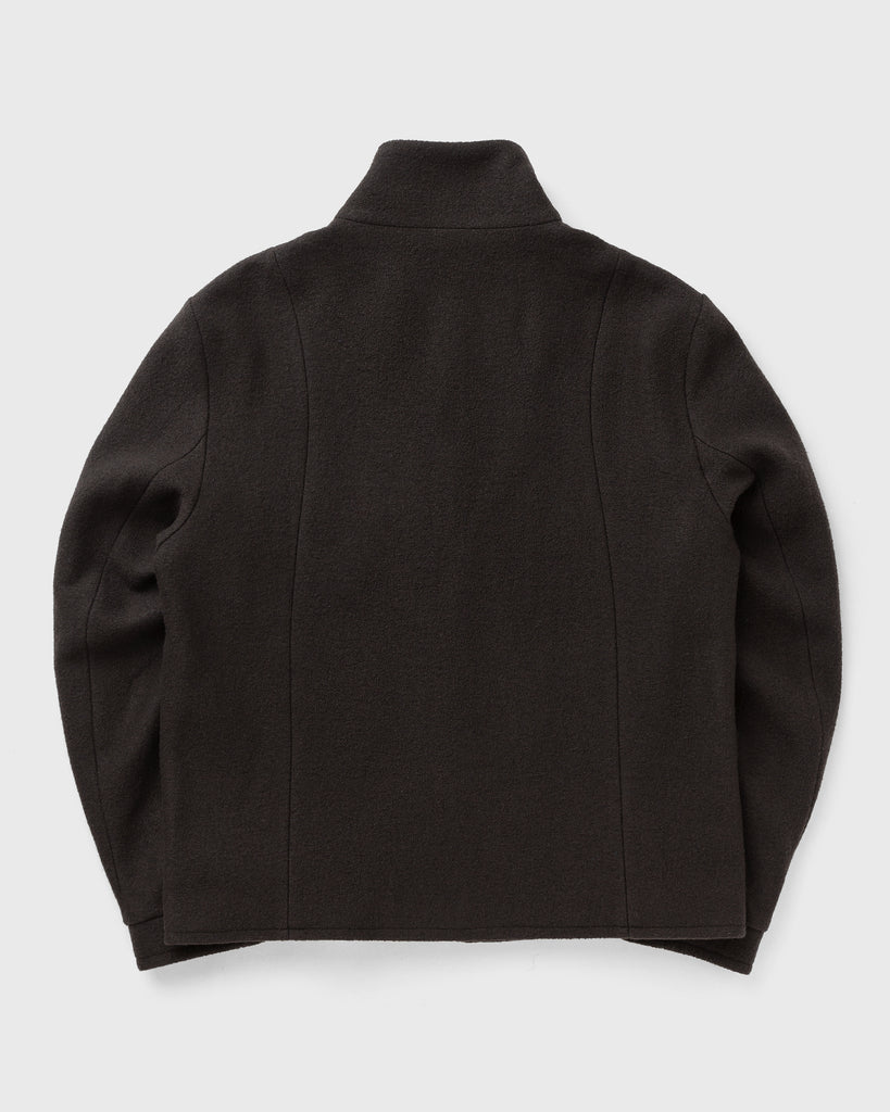 Rückansicht von braunem Wollanzug im Tracksuit-Look