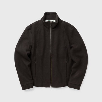 Sportliche Anzugsjacke im Tracksuit-Look aus brauner Wolle